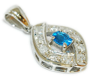 アウイナイト/アウイン-0.14ct ダイヤモンド-0.16ct Pt デザイン ペンダントトップ 【店頭受取対応商品】