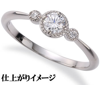 ジュエリーリフォーム　セミオーダー　リング用空枠　カスタムジュエリー　既成デザイン枠【03B0507】