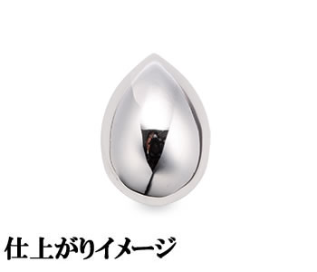 ジュエリーリフォーム セミオーダー ペンダントトップ用 カスタムジュエリー 既成デザイン枠 しずくデザイン ティアドロップ お手持ちメレダイヤで加工可能 【16E0302】 【店頭受取対応商品】
