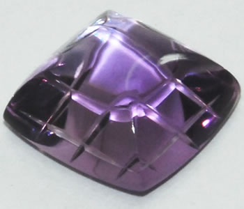 アメシスト アメジスト 紫水晶 バフスクエアカット 裏面細工 ルース 13.84ct 【店頭受取対応商品】|ジェムパレス