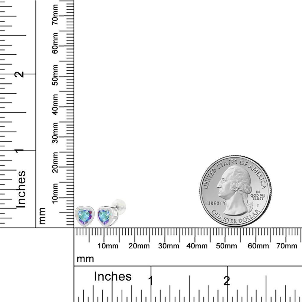 楽天ランキング1位 2カラット 天然石 ミスティックトパーズ マーキュリーミスト ピアス レディース 10金 ホワイトゴールド K10 ブランド 一粒 ベゼル ハート 大粒 かわいい シンプル スタッド 金属アレルギー対応 人気が高い Www Bronze Qa