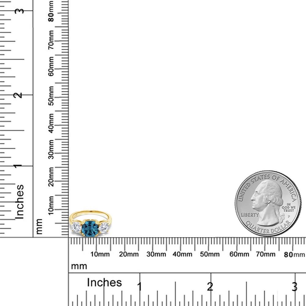 お1人様1点限り 楽天市場 3 8カラット 天然 ロンドンブルートパーズ 指輪 レディース リング モアサナイト Charles Colvard イエローゴールド 加工 シルバー925 ブランド おしゃれ 3連 大粒 シンプル スリーストーン 天然石 11月 誕生石 プレゼント 女性 彼女 妻