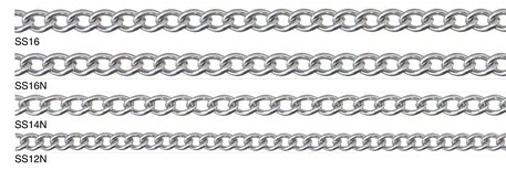 ステンレスチェーン ショートマンテル リール巻チェーン（R-SS16） 線径：1.6ｍｍ×長さ15ｍ 参考使用荷重：50.0kg