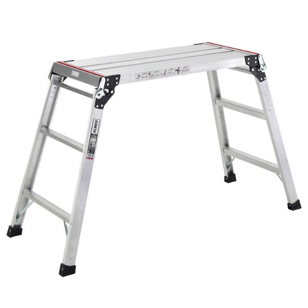 【5月中旬入荷予定】アルインコ アルミ幅広足場台 PXGK910W 天板寸法：400×881mm 天板高さ：0.82m