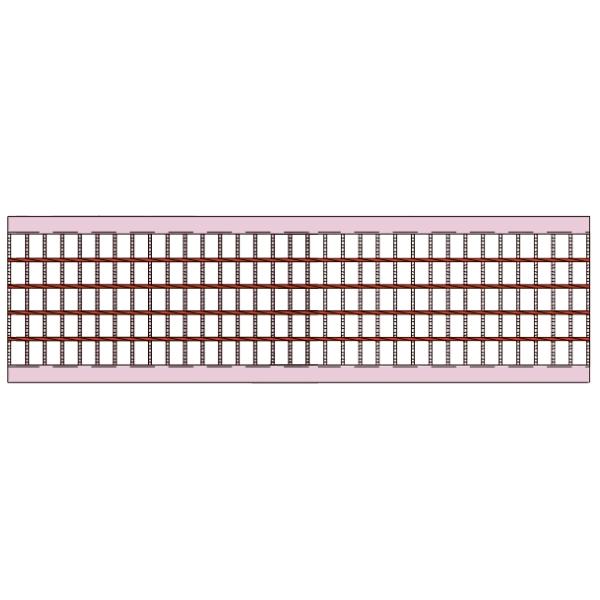 中部コーポレーション CXU-P-19-18 U字溝用スチールグレーチング 歩道用 溝幅180 適用荷重5.0KN/ｍ2
