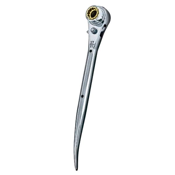 イチネン MUSTTOOL ラチェットレンチ RW-171921C ダブルソケット仕様 曲がり 17/21x19 12864