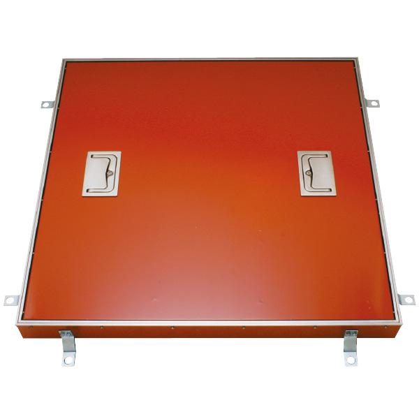 【受注生産品】カネソウ フロアーハッチ MTSS-P-600×1200 蓋2枚割 張物用 屋内用 一般形 スチール製 ステンレス目地 把手ロック式