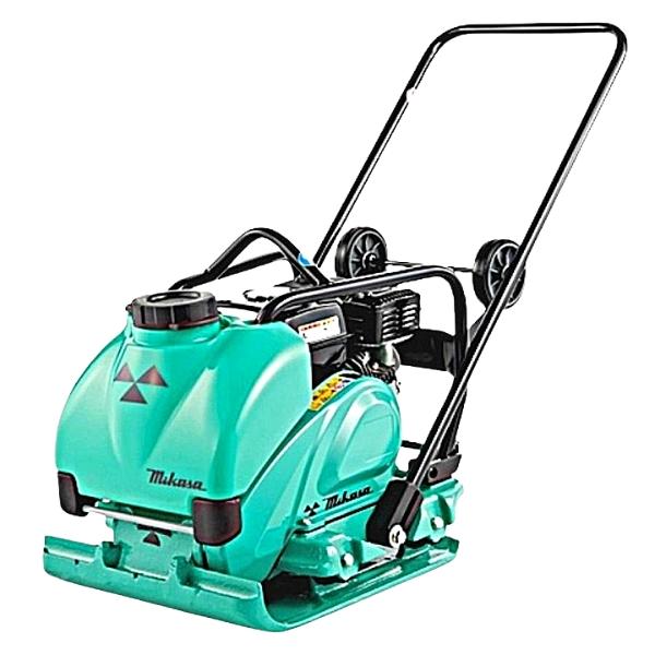 【在庫確認商品】三笠産業 水タンク付 回動式移動車付 プレートコンパクター MVC-T90H Crt ストレートハンドル型 ガソリン 転圧機