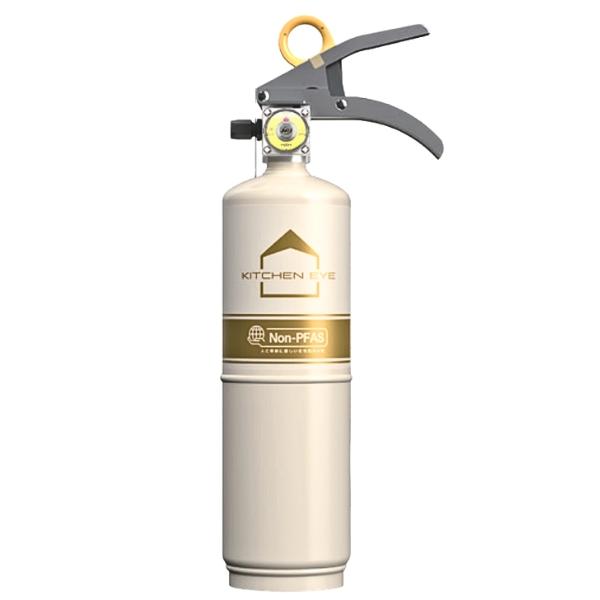 モリタ宮田工業 MVF1HBW 住宅用強化液(中性)消火器 キッチンアイ 1.0L ホワイト PFAS不使用 天ぷら油火災対応 中性薬剤 リサイクルシール付｜GO＆GO