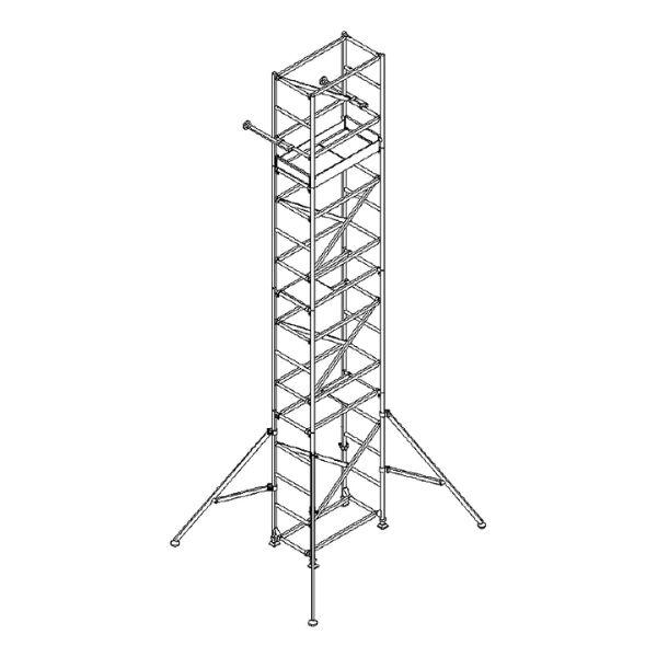ピカ アルミ製 パイプ足場 ハッスルタワー スタンダード 3段 ATL-3B