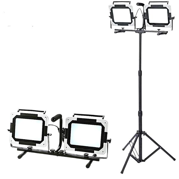 高儀 EARTH MAN LEDワークライトスタンド式ダブル WLT-060LWA 60W×2灯 投光器