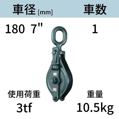 楽天市場】アルプス滑車《強力型》スナッチブロック オーフ式1車