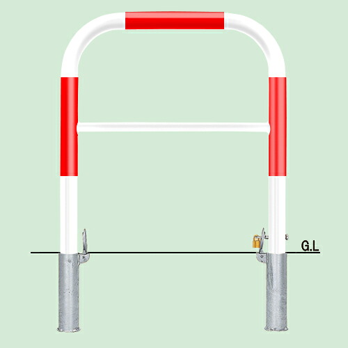 帝金 バリカー 横型 Y82-PK3赤白 【個人宅配送の場合、追加運賃発生】 【受注生産品】
