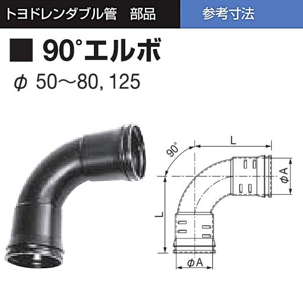 ついに入荷 トヨドレンダブル管用 エルボ90° TDW-50 φ50用 デンカ www.agroservet.com