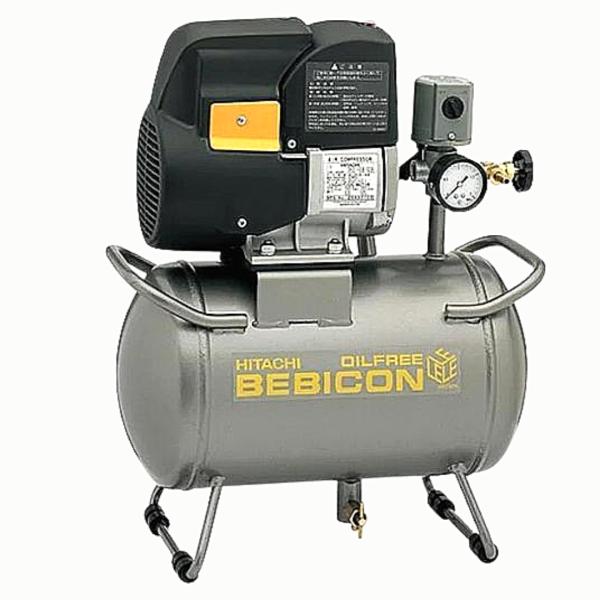 【納期確認商品】日立産機 スーパーオイルフリーベビコン タンクマウント機 無給油式 0.2LE-8SBA 50/60Hz共用 コンプレッサー