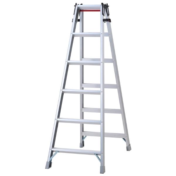 楽天市場】はしご兼用脚立 6尺(天板高1.7m) 梯子長3.56m 軽量アルミ製