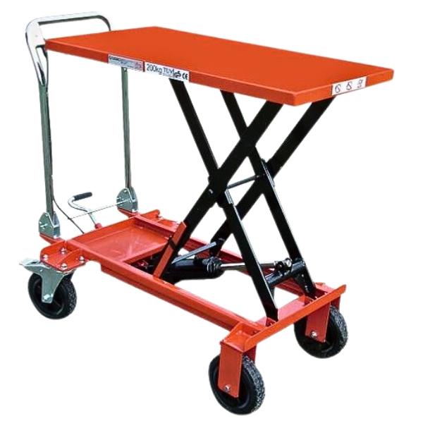 和コーポレーション KAZ 油圧式テーブル運搬車 200kg KT-200LB 大車輪タイプ
