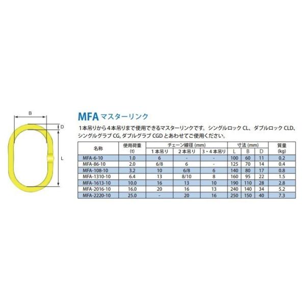 公式サイト チェーンスリング 1本吊りセット TA1-BK 6-1.5m 1.1t 1100kg マーテック MARTEC fucoa.cl