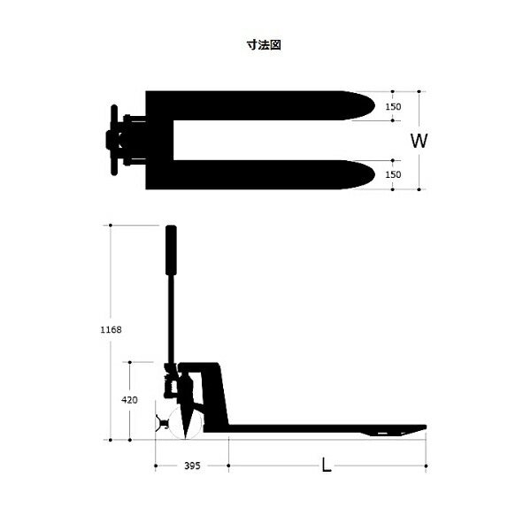 ハンドパレットトラック ND15-59 標準型 コレック (1500kg) KOLEC DIY