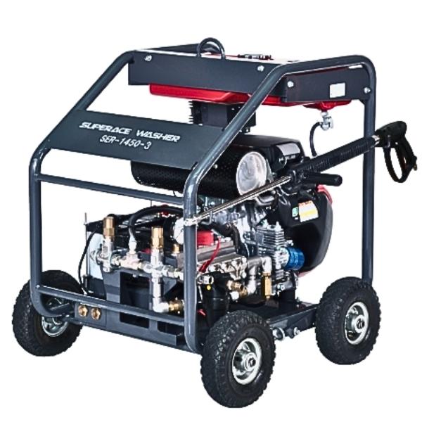 【在庫確認商品】スーパー工業 SER-1450-3 エンジン式高圧洗浄機 フルフレーム型 超高圧型|現場にGO
