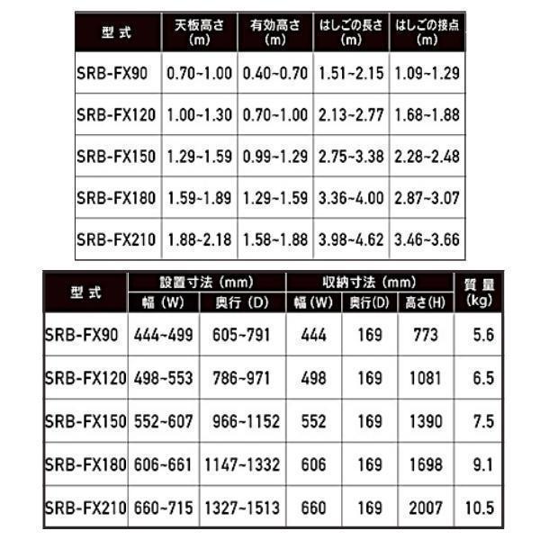 後払い手数料無料】 侍BLACK×アルインコ SRB-FX180 SRBFX180 伸縮脚付はしご兼用脚立 ALINCO アルインコ fucoa.cl