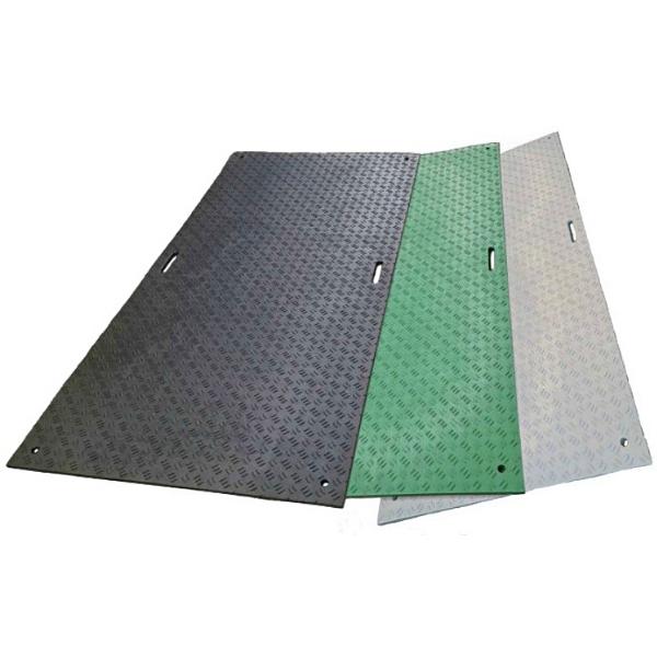 WPT 樹脂製敷板 Wボード36 持手4 3尺&times;6尺 片面凸 910mm&times;1820mm&times;15mm 持ち手穴4ヶ所タイプ｜現場にGO