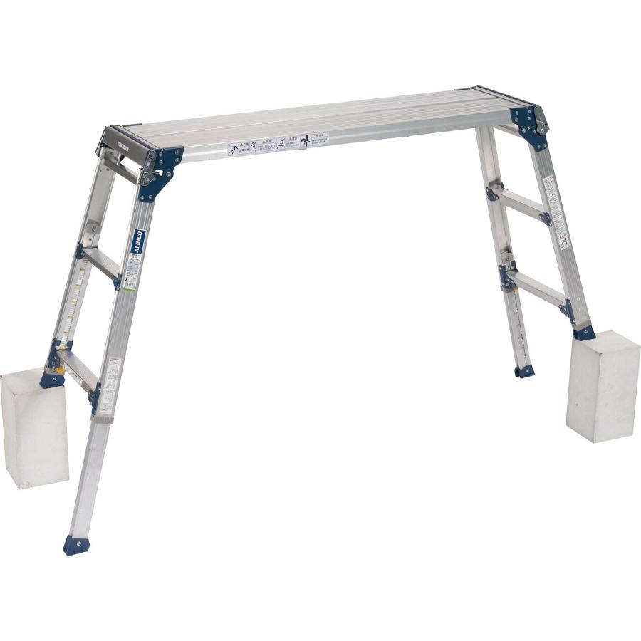 アルインコ 伸縮脚付足場台 PXGE-712WX 天板高さ0.73-1.03m 質量9.7kg ALINCO (個人宅配送不可)(北海道・沖縄・離島は送料別途)|現場屋本舗 店