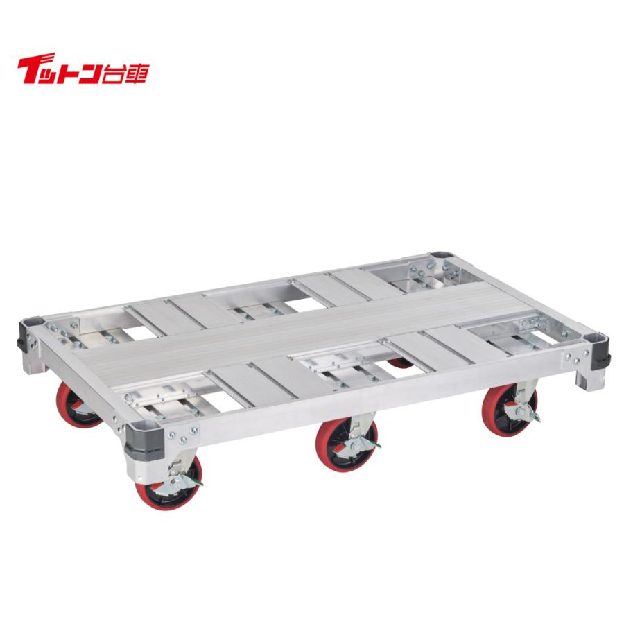 長谷川工業 FCアルミ運搬台車 イットン台車 FC6-1275 全長121cm 縮長76cm 質量29.5kg 6輪タイプ　個人宅配送不可 ※【個人宅配送不可・代引き不可】※ ご注文時に法人名（屋号）をご指定ください。