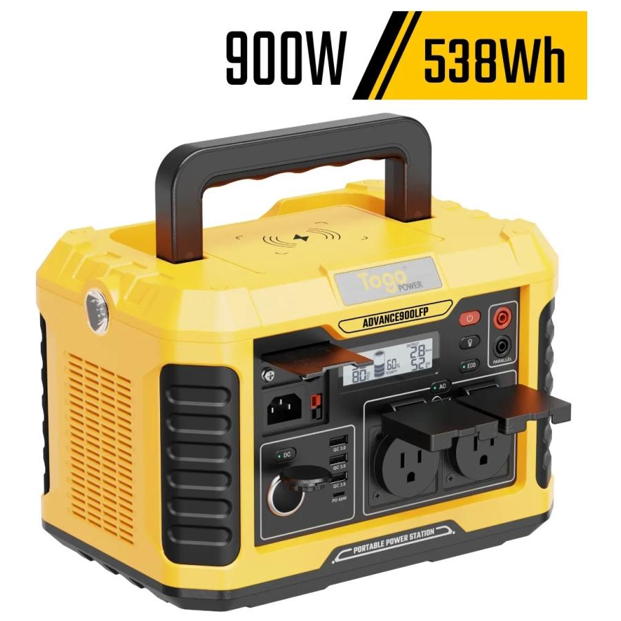 TogoPower ADVANCE900LFP リン酸鉄携帯型ワット数 最終生産物900W 静電容量583Wh(19.2V 28Ah) 品番15056