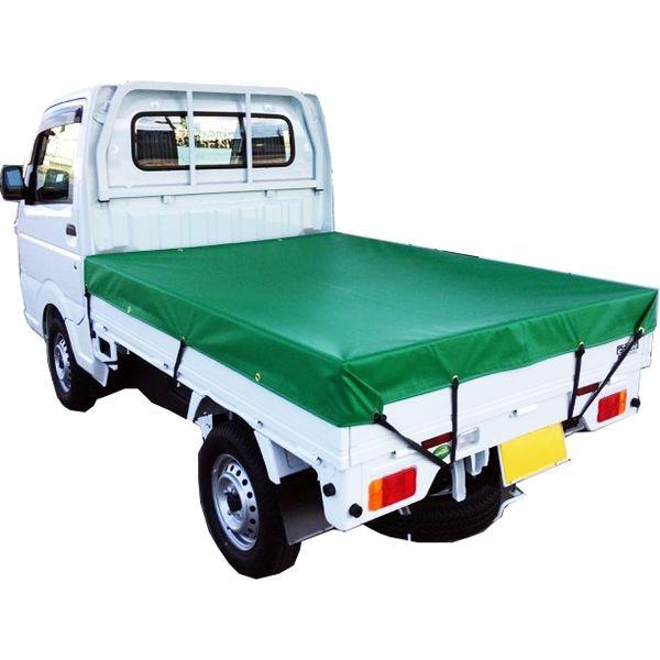 シートマン 軽トラック用 厚手ターポリントラックシート STA-GR (グリーン) シートサイズ1800 x 2100mm シート厚0.5mm SHEETMAN