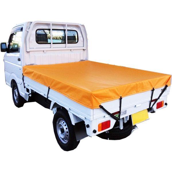 シートマン 軽トラック用 厚手ターポリントラックシート STA-OR (オレンジ) シートサイズ1800 x 2100mm シート厚0.5mm SHEETMAN