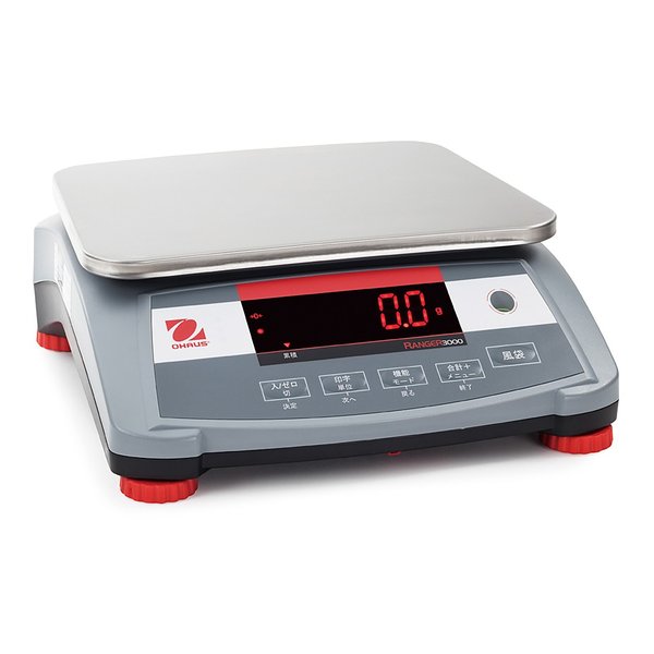 オーハウス 試験電子はかり レンジャー3000 R31PE15 ひょう量15kg 最小表示0.5g [土質試験 現場密度測定　砂置換法]
