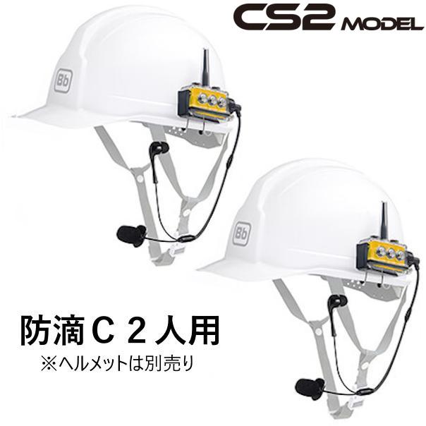 BbTALKIN CS2ひな形 防滴C書き割り2人用 （Bbt CS2本体書き割りx2・防滴ワイヤーマイクロフォンx2）