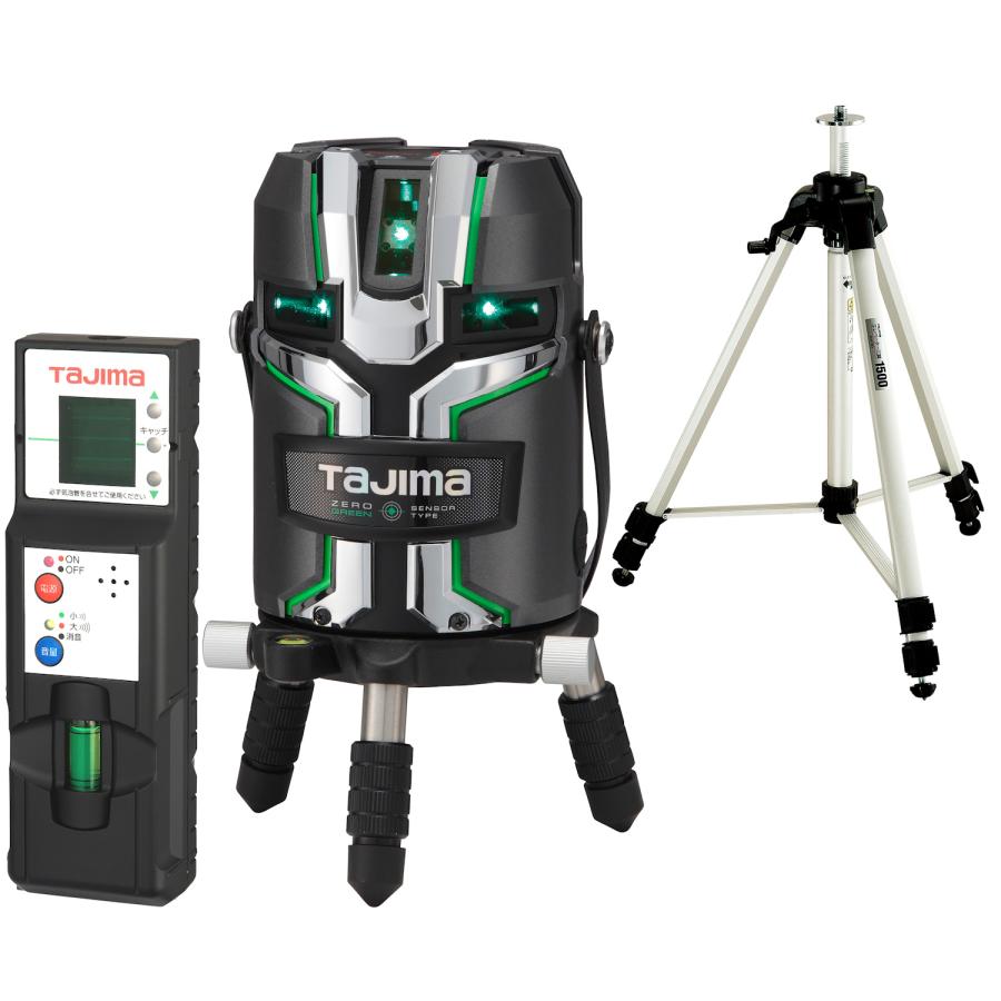 タジマ ZEROG2LS-KJCSET ZERO GREEN検知器リチウム-KJC 受光器・三脚架書き割り 新時人小ざかしい緑であることレーザ墨出器 盛りだくさん伝達ルート TAJIMA