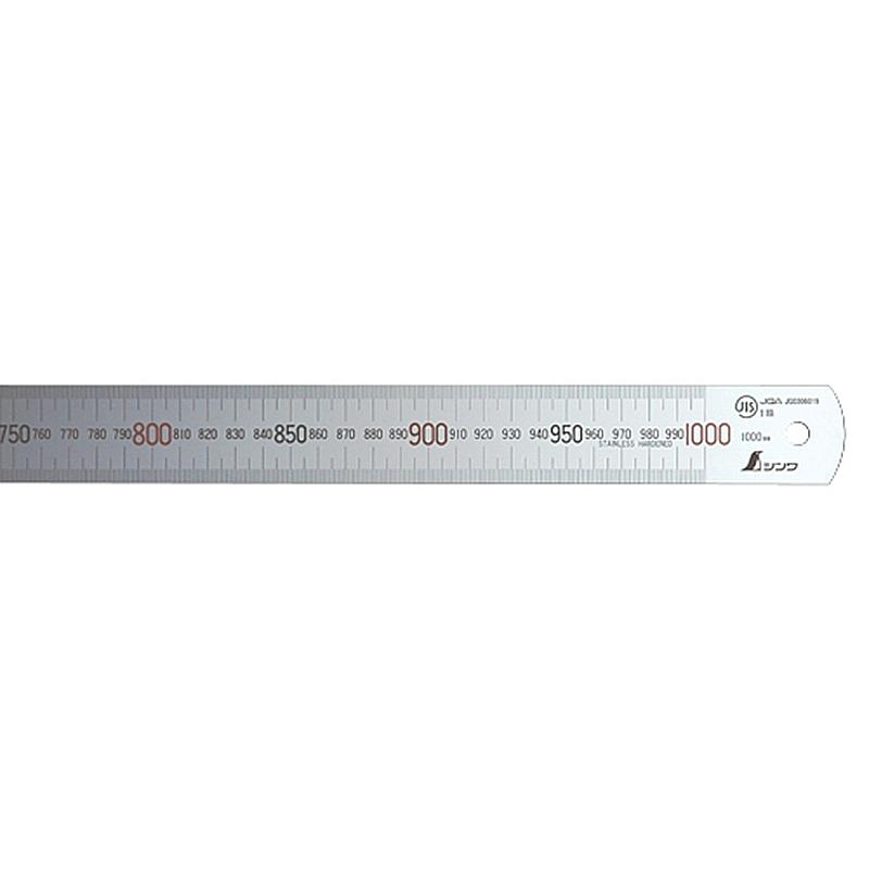シンワ測定 13498 直尺 シルバー 1ｍ 上下段1mmピッチ 赤数字入 ＪＩＳ 4,690円