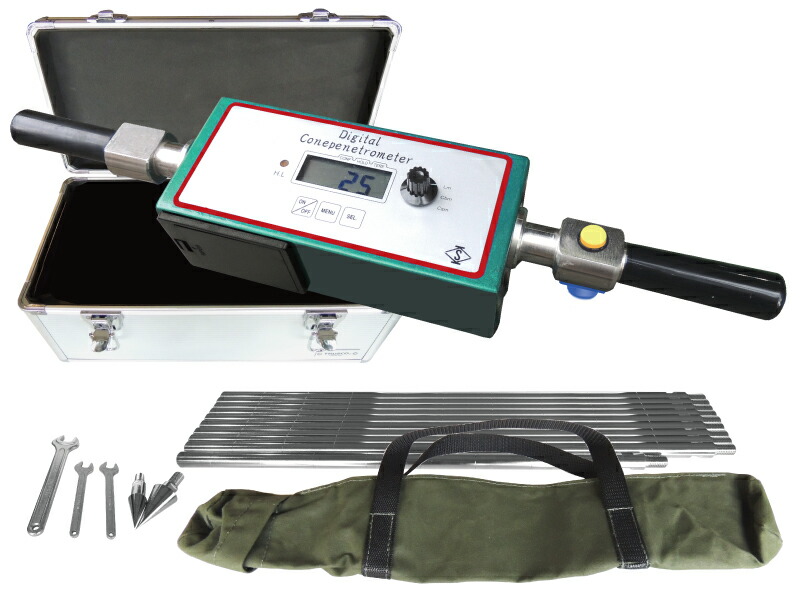 関西機器 デジタルコーンペネトロメーターα KS-228 ポータブルコーン貫入試験機 実用新案登録 受注生産品のため納期約3-4ヶ月 ※【代引き不可】※メーカー直送商品のため代引決済はご利用できません。|現場屋本舗 店