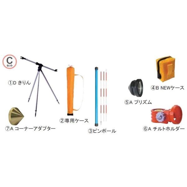 STS エスティーエス ポケQ1インチユニット Cセット 1-127-1D 定数0 [ピンポールプリズムユニット 測量 測距 ミニプリズム]｜現場屋本舗　店 34,106円