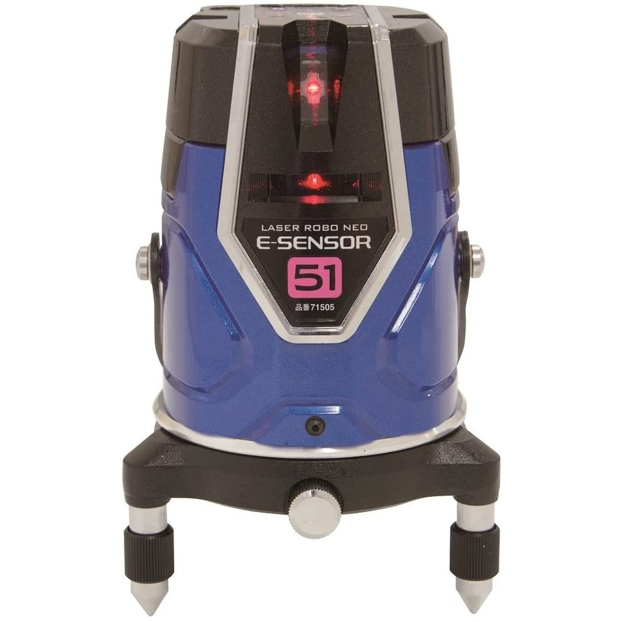 シンワ測定 71505 レーザーロボ Neo E Sensor 51 縦・横・大矩・通り芯x2・地墨 本体のみ レーザー墨出器