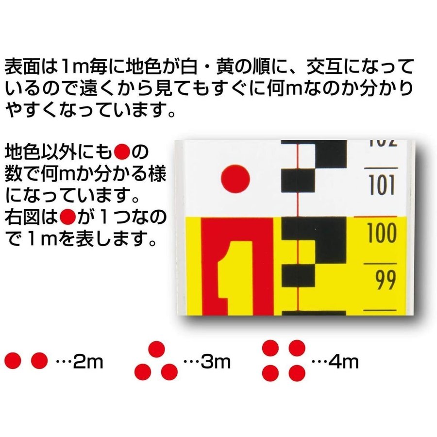 人気商品！】 シンワ測定 73267 アルミスタッフ II ５ｍ５段 表面１０mmピッチ 裏面１mmピッチ目盛付 osafood.fi