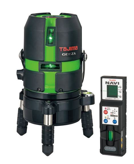 (T) タジマ TAJIMA ハイパワーグリーンレーザー GEEZAジーザ NAVI GEEZANAVIジンバルKYR 乾電池専用 本体(受光器付属) GZAN-KYR ※代引き不可|現場屋さん 店