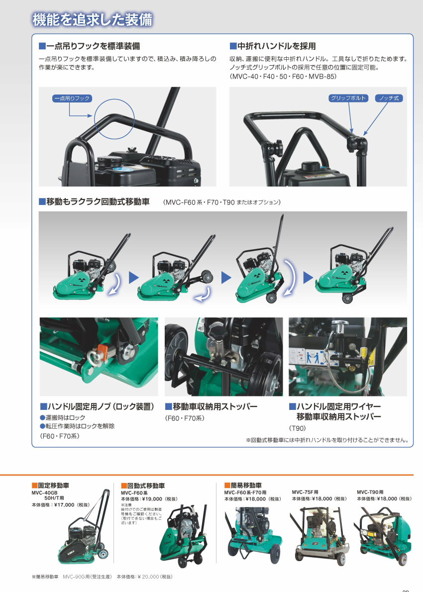 ◇三笠産業 ミカサ 三笠プレートコンパクター ストレートハンドル（※中