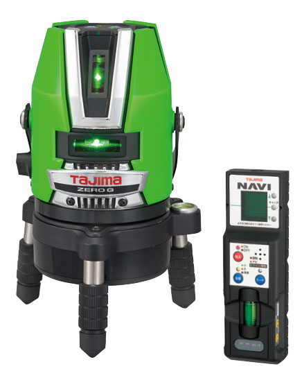 (T) タジマ TAJIMA スタンダードグリーンレーザー ZEROGゼロジー ZEROGNAVIジンバルKJY 乾電池専用 本体(受光器付属)+三脚 ZEROGN-KJY-SET 代引き不可|現場屋さん 店