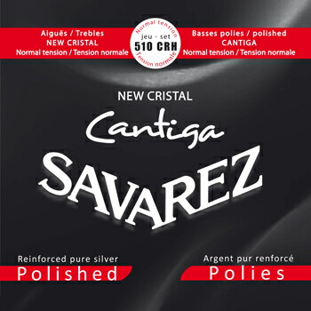 サバレス／クリスタル・カンティーガ・ポリッシュ510CRHノーマルテンション(set) Savarez/trebles:new cristal nomal tension/basses:polished Cantiga nomal tension クラシックギター弦/ショップ内3980円以上購入で送料無料