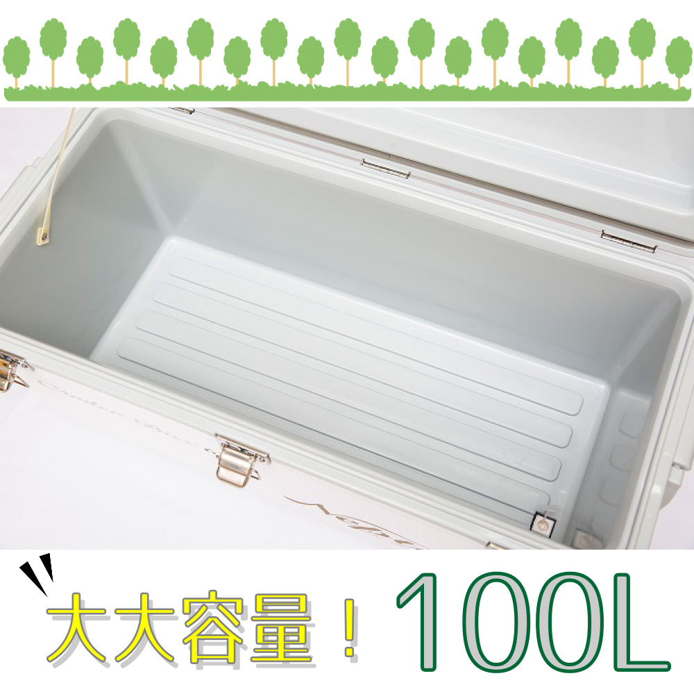 送料無料 大型クーラーボックス 100l Ge 1000s さびにくい ぶり クーラーバッグ クーラーボックス ステンレスバックル タイヤ付き ネプチューンクーラーbox フタ付 丈夫 保冷 大きい 大型 大型魚 大容量 密封性抜群 釣り 釣り用 釣り用クーラーボックス 青物 高い素材