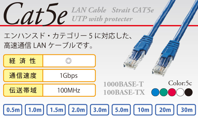 LANケーブル 5m cat5e★送料無料★ 爪折れ防止付きLANケーブル 激安LANケーブル やらわかLANケーブル ストレートLANケーブル 赤  青 白 黒 緑 10m 20m 30m 100m 200m 300m【メ50】｜卸問屋ジェネシス