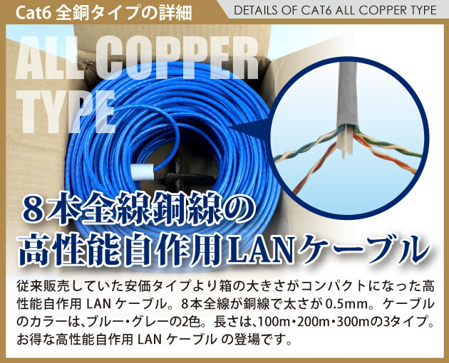 貨物輸送0サークル 全cuスペック Cat6lanケーブル 300m お役目趣意 自作用lanケーブル クオンティティ品柄lanケーブル 単線lanケーブル 業務用lanケーブル 全銅lanケーブル Rohs間違対応lanケーブル 8実に8真ん中lanケーブル C 2 メng Cannes Encheres Com