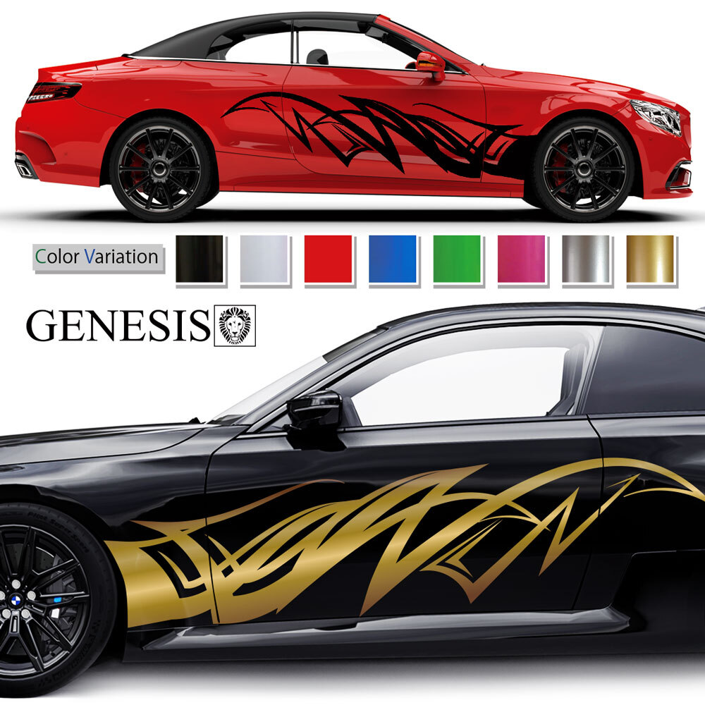 【アートシリーズ】[USDMカー】 楽天市場】フラワー 花 サイド デカール 車 ステッカー バイナル