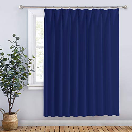 Pony Dance 遮光 カーテン 目隠し 断熱 プライバシー 部屋 仕切り リビングルーム ローヤルブルー 1枚 幅150cm丈178cm Crunchusers Com