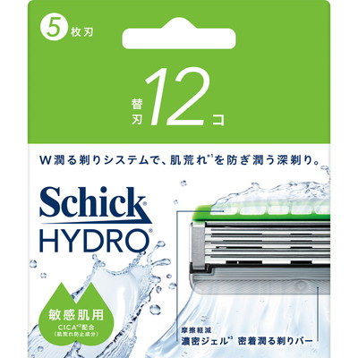 シック ハイドロ 敏感肌 替刃 12コ「メール便送料無料(B)」