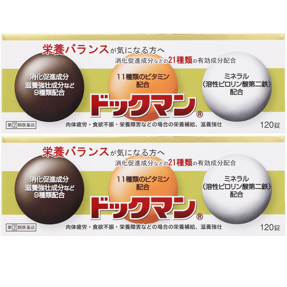 2021年春の 類医薬品 第 2 ドックマン １２０錠 ビタミン、ミネラル剤